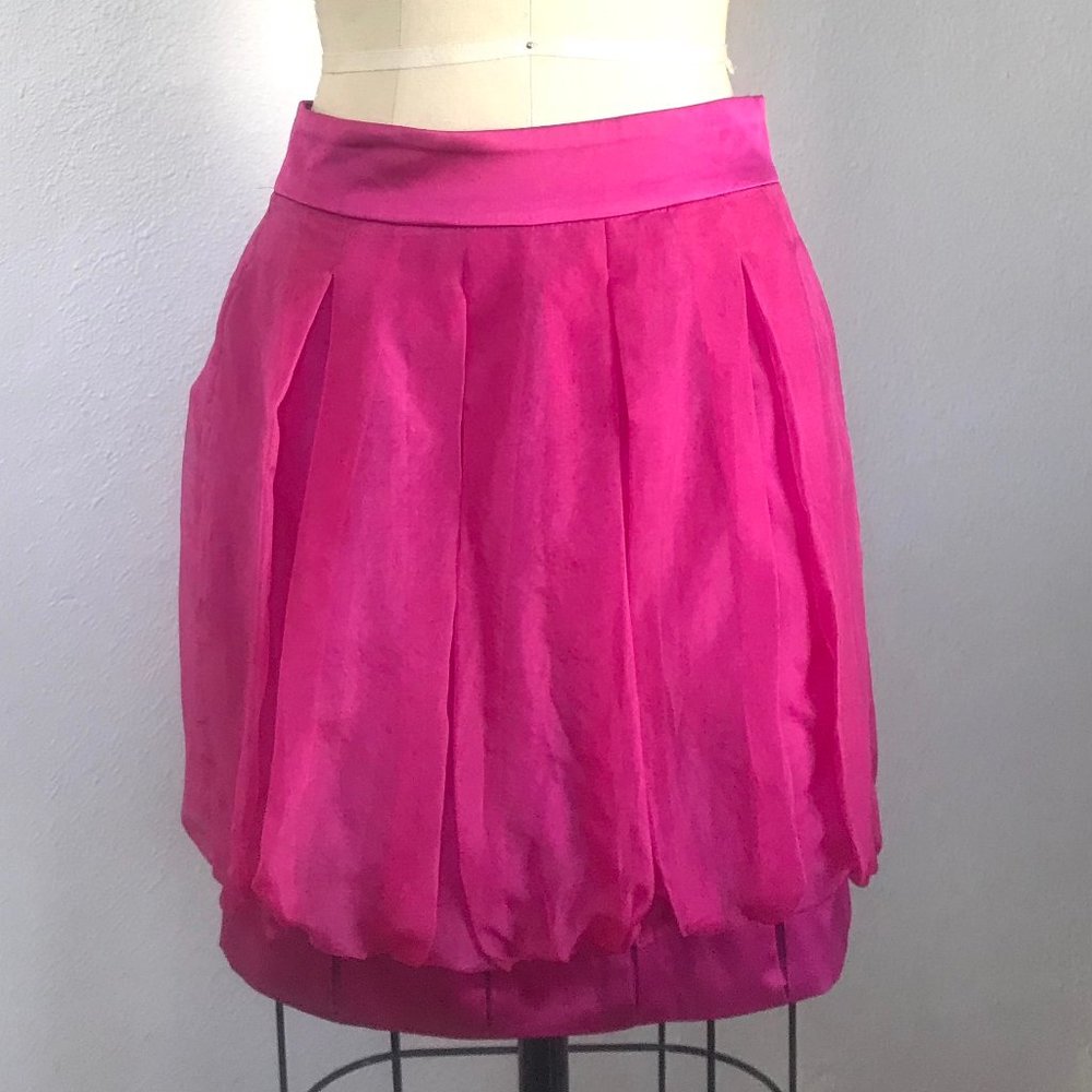Hot Pink Silk Skirt Sz Sm.